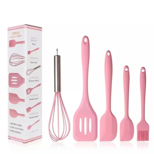 Conjunto de Utensílios de Cozinha em Silicone com 5 Peças – Resistência, Segurança e Praticidade no Dia a Dia - Imagem 7