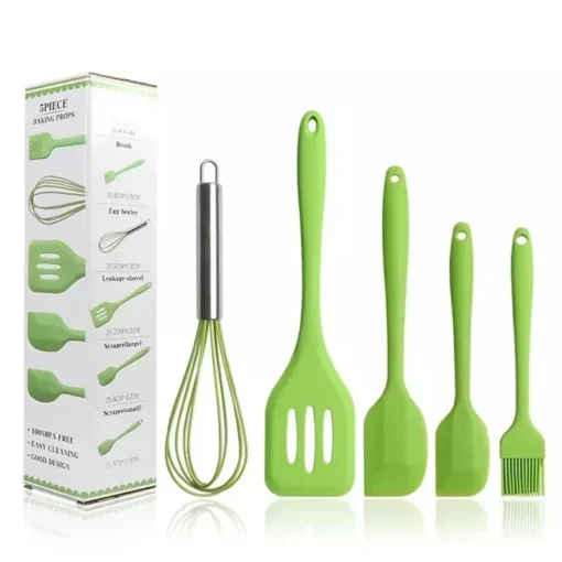 Conjunto de Utensílios de Cozinha em Silicone com 5 Peças – Resistência, Segurança e Praticidade no Dia a Dia - Imagem 9
