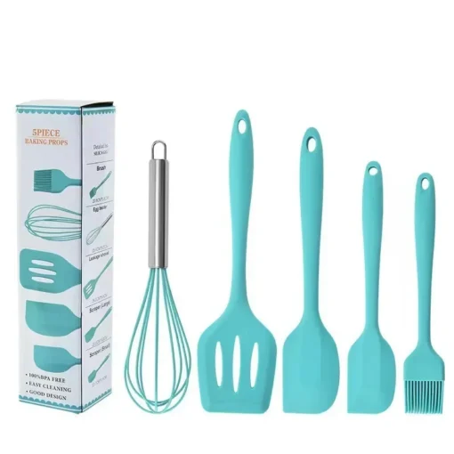 Conjunto de Utensílios de Cozinha em Silicone com 5 Peças – Resistência, Segurança e Praticidade no Dia a Dia - Imagem 8